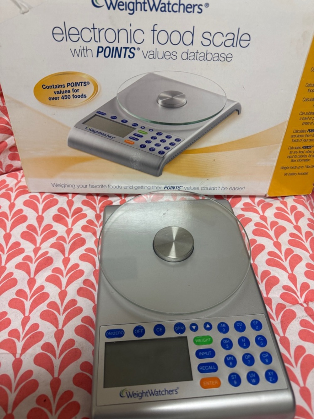 NIB Weight Watchers Electronic Food Scale with Points Values Database